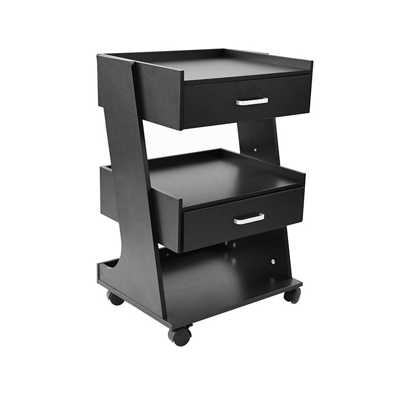 HZ2082BK / HZ2082 Salontrolley met wielen, rolwagen, kappersstation met laden