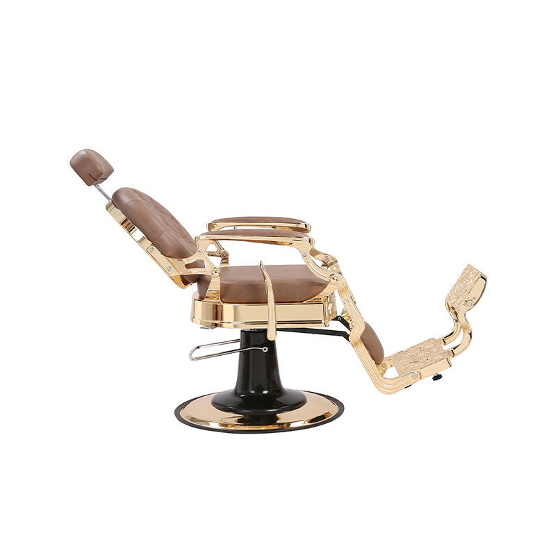 HZ8799B-K / HZ8799B-R / HZ8799G-R / HZ8799H-Z Kappersstoel in zwart met gouden frame