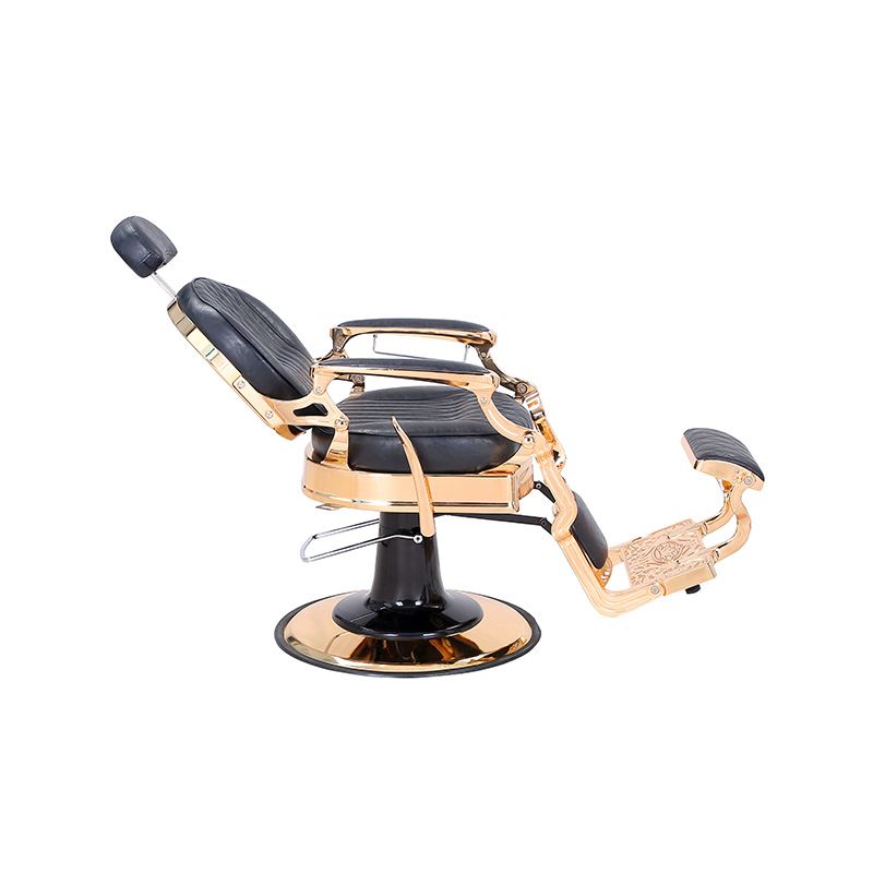 HZHZ8799E Zwart geruite retro kappersstoel