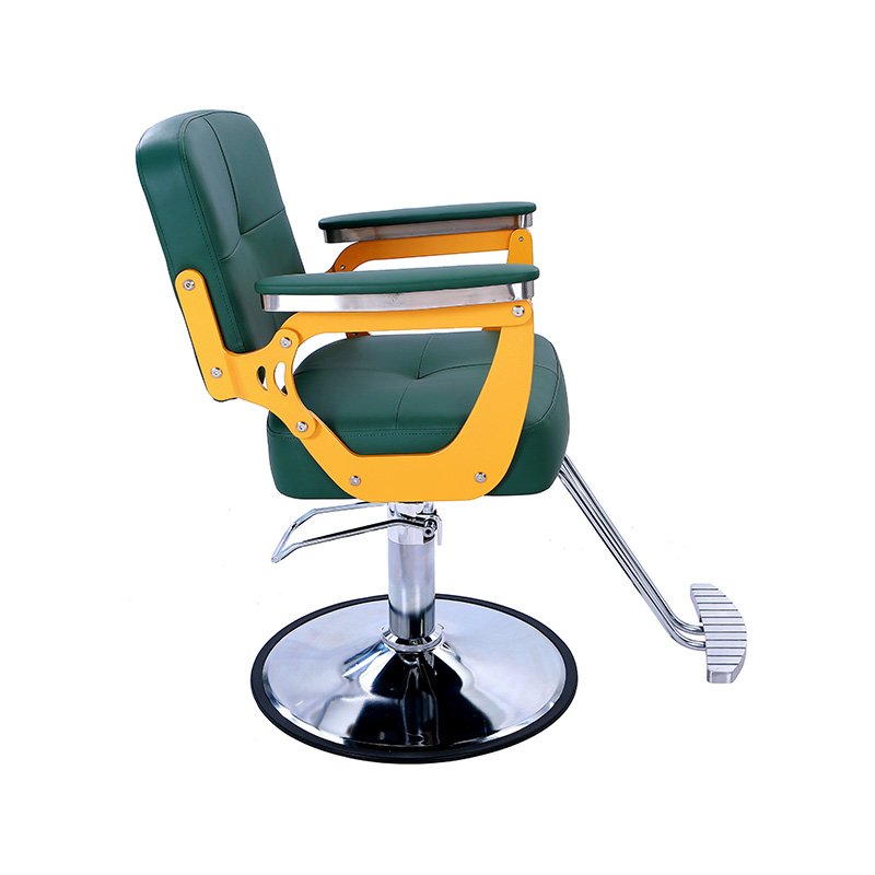 HZ88126 Donkergroen met gele salonsnijstoelen