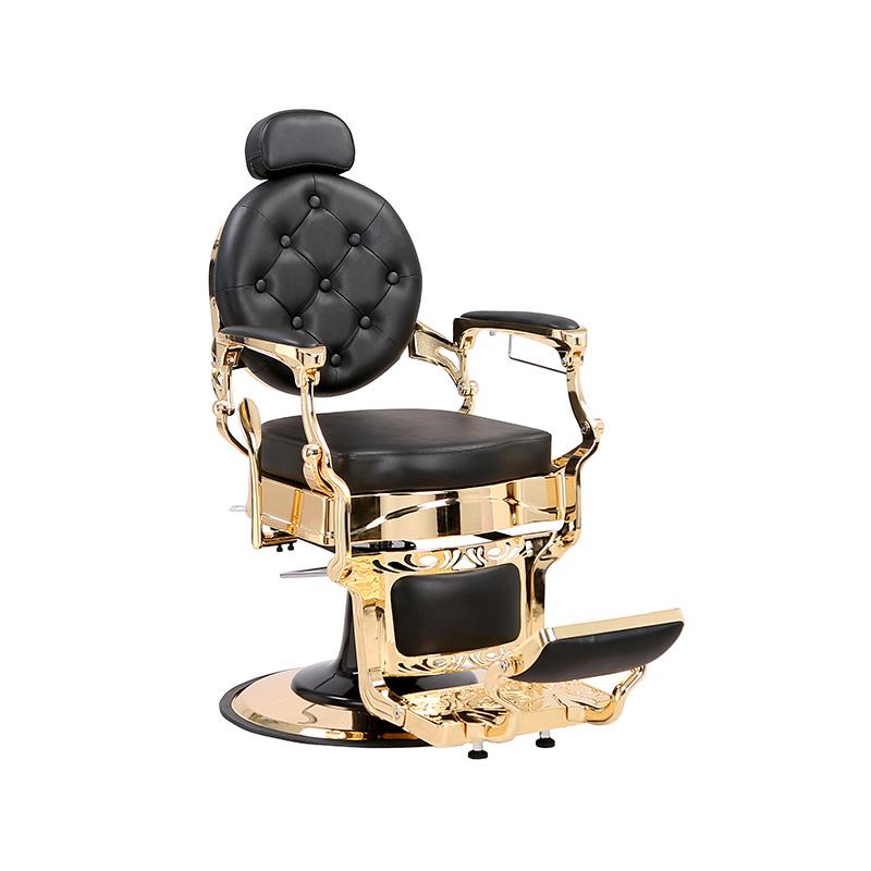 HZ8799B-K / HZ8799B-R / HZ8799G-R / HZ8799H-Z Kappersstoel in zwart met gouden frame