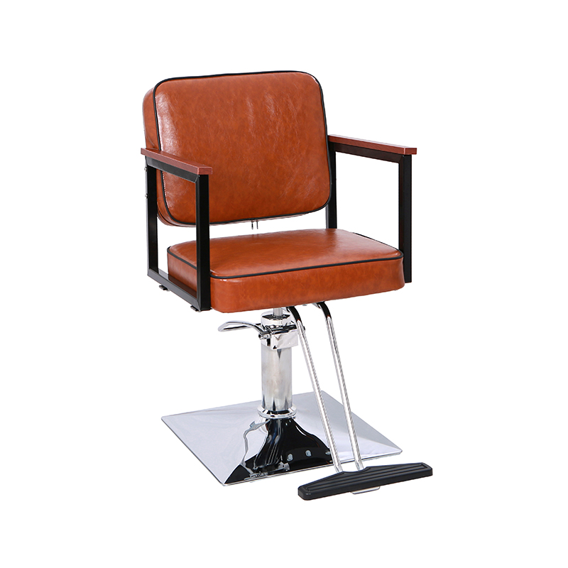 HZ88113BK / HZ88113 Zwart/bruine salonstoelen met vierkante rugleuning