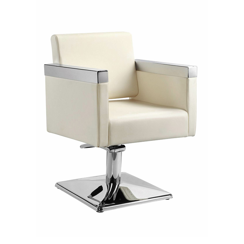 HZ8823 Beige lederen vormige salonstoel