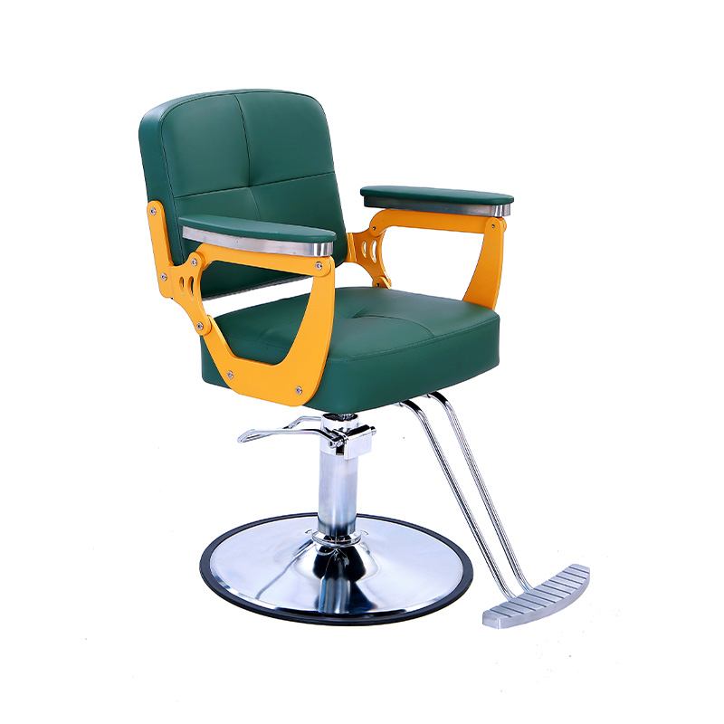 HZ88126 Donkergroen met gele salonsnijstoelen