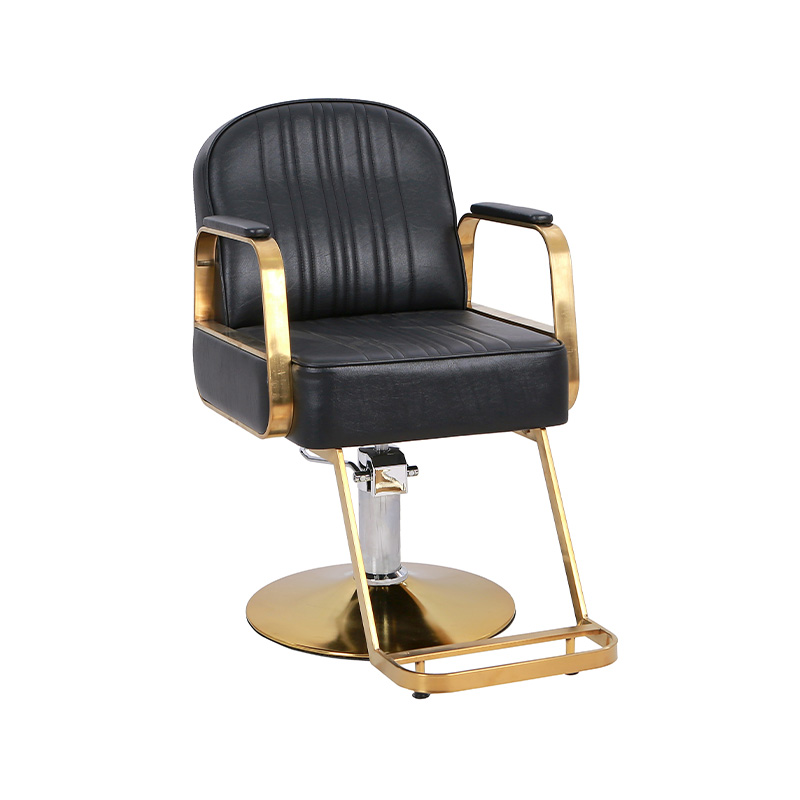 HZ88112GD Zwart en goud verstelbare kappersstoelen