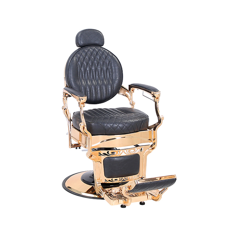 HZHZ8799E Zwart geruite retro kappersstoel