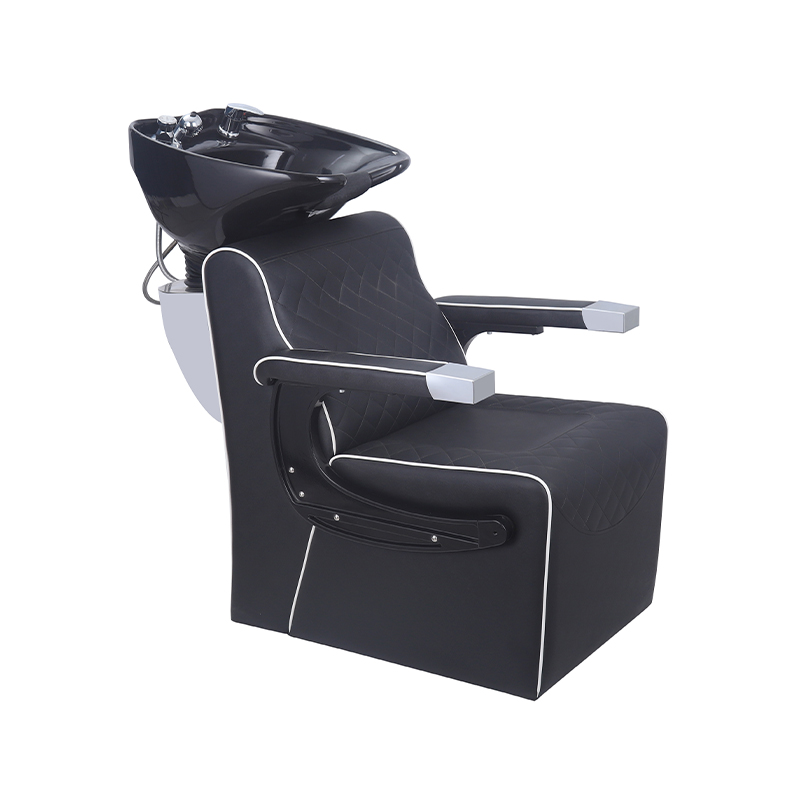 HZ91060Z Shampoo backwash kappersstoel met kantelbare keramische shampookom